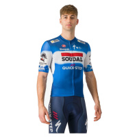CASTELLI Cyklistický dres s krátkým rukávem - SOUDAL QUICK-STEP 2024 COMPETIZIONE 3 - modrá/bílá