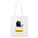 DOBRÝ TRIKO Bavlněná taška s kočkou ANTIDEPRESIVA Barva: Fuchsiová