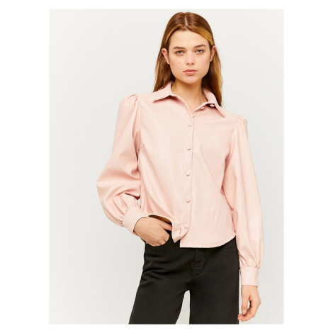 Růžová koženková košile TALLY WEiJL