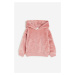 H & M - Plyšová mikina's kapucí - růžová