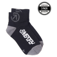 Meatfly ponožky Bike Middle Socks - Triple pack A – Black | Černá