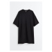 H & M - Oversized tričkové šaty - černá