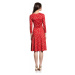 Červené šaty s dlouhým rukávem Vive Maria Maria in Love