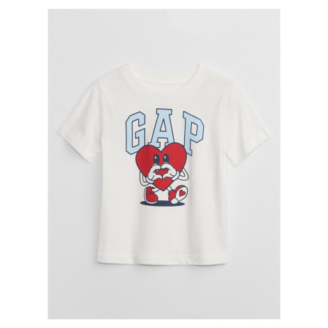 Bílé dětské tričko s potiskem GAP