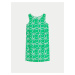 Zelené dámské vzorované šaty s příměsí lnu Marks & Spencer
