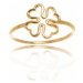 Dámský prsten ze žlutého zlata čtyřlístek PR0364F + DÁREK ZDARMA