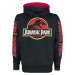 Jurassic Park Logo Mikina s kapucí cerná/cervená
