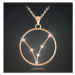 Stříbrný pozlacený náhrdelník znamení ryby Minet Stars JMAS9503RN45