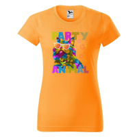 DOBRÝ TRIKO Dámské tričko s potiskem Party animal Barva: Tangerine orange