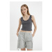 DEFACTO Cool Fitted Ribbed Camisole Athlete