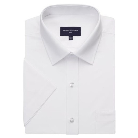 Brook Taverner Pánská košile s krátkým rukávem BR691 White