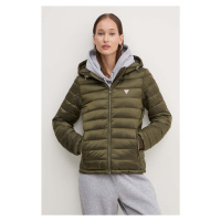 Bunda Guess Jeans dámská, zelená barva, přechodná, W4YL00 WG922