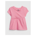 Růžové holčičí bavlněné tričko GAP