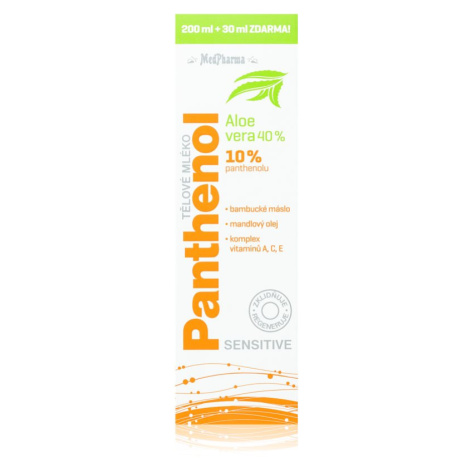 MedPharma Panthenol 10% Sensitive intenzivně hydratační tělové mléko s regeneračním účinkem 230 