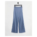 Chi Chi London satin tie trousers in blue