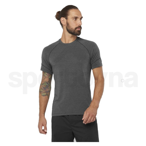 Salomon Runlife SS Tee M C2026000 - deep black/heather