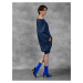 Tmavě modré dámské oversize mikinové šaty Diesel