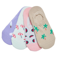 Neviditelné letní ponožky z recyklované příze 4-balení vícebarevné