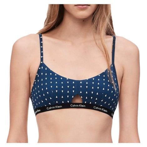 Calvin klein sportovní podprsenka bralette korzet diamonds modrá m