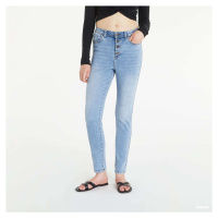 Džíny Noisy May Agnes HW Ankle Button Skinny Jeans Blue