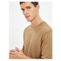 Koton Basic Knitwear Sweater Crew Neck Slim Fit Long Sleeve