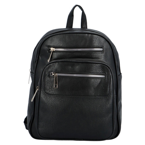 Trendový dámský koženkový batoh Amanta, černá INT COMPANY