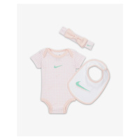 Nike pic-nike headband, bodysuit & bib 3-piece set 6-12m