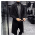 Elegantní dlouhý kabát british style vlněný slim fit