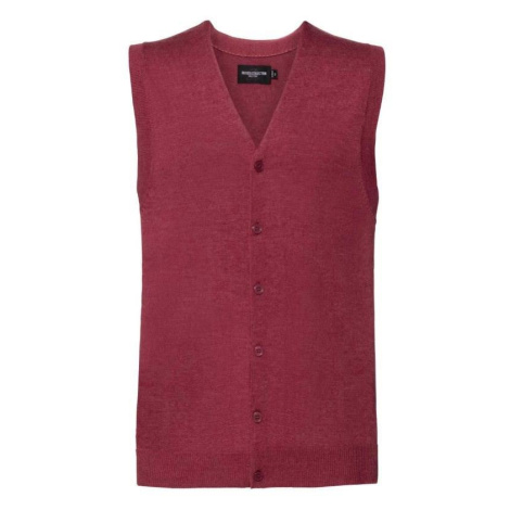 Men's Sleeveless Cardigan, Neckline V R719M 50/50 50% Cotton 50% Acrylic CottonBlend TM weave 12 Russell