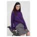Vlněný svetr Marc O'Polo dámský, fialová barva, s pologolfem