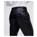 Kalhoty karl lagerfeld leather tailored pants černá
