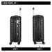 Sada 3 cestovních kufrů Kono Elegant - černá 50 L / 77 L / 110 L