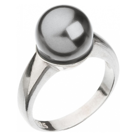 Evolution Group Stříbrný prsten s perlou šedý 735022.3