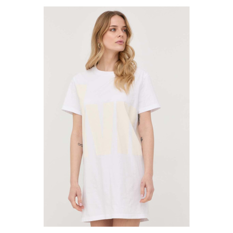 Bavlněné šaty Liviana Conti bílá barva, mini