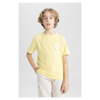 DEFACTO Boys' Crew Neck Printed Short Sleeve T-Shirt