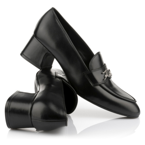 Lodičky karl lagerfeld bonnie signia trim loafer black lthr