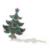 Éternelle Vánoční brož Swarovski Elements Alberello - vánoční stromek B3015 Barevná/více barev