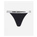 Plavky karl lagerfeld logo bikini bottom w/ elastic černá