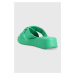 Pantofle Mexx Lexi dámské, zelená barva, na platformě, MXBN008203W