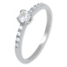 Brilio Něžný prsten z bílého zlata s krystaly 229 001 00858 07