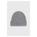 Kašmírová čepice Tommy Hilfiger šedá barva, z tenké pleteniny, vlněná