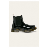 Kožené kotníkové boty Dr. Martens 2976 dámské, černá barva, na plochém podpatku, 25278001-Black