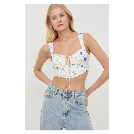 Top For Love & Lemons dámský, bílá barva For Love And Lemons