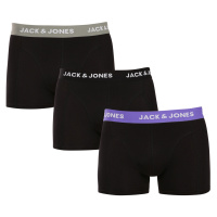 3PACK pánské boxerky Jack and Jones černé (12268482)