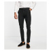 Topman recycled fabric super skinny trousers in black