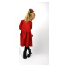 Dívčí šaty s kapsami - červená