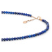 Gaura Pearls Luxusní náhrdelník s Lapis Lazuli Marcia - stříbro 925/1000 224-92 Modrá 40 cm + 3 