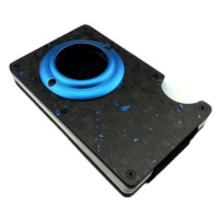 Daklos Carbon RFID karbonová mini pro AirTag s klipem modročerná