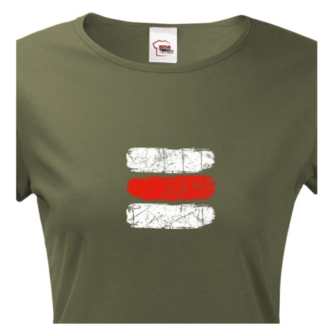 Dámské tričko Turistická značka - červená - ideální turistické tričko BezvaTriko
