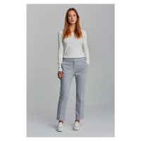 KALHOTY GANT D1. JERSEY CIGARETTE PANT GREY MELANGE